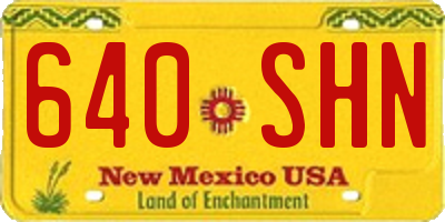 NM license plate 640SHN