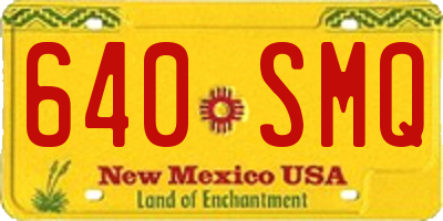 NM license plate 640SMQ