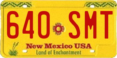 NM license plate 640SMT