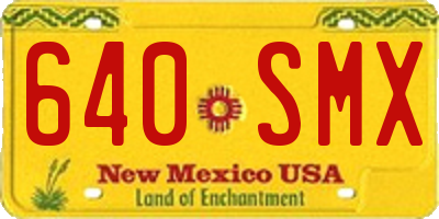 NM license plate 640SMX