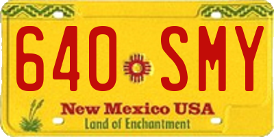 NM license plate 640SMY