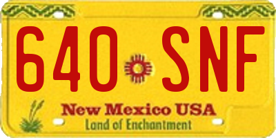 NM license plate 640SNF