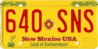 NM license plate 640SNS