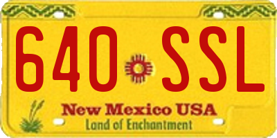 NM license plate 640SSL