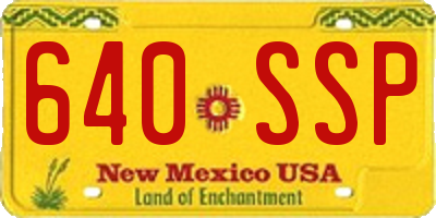 NM license plate 640SSP