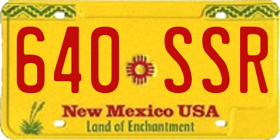 NM license plate 640SSR