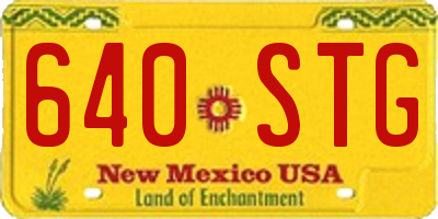 NM license plate 640STG