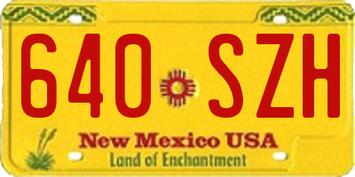 NM license plate 640SZH