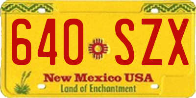 NM license plate 640SZX