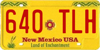 NM license plate 640TLH