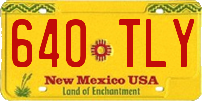 NM license plate 640TLY