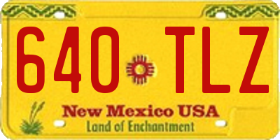 NM license plate 640TLZ