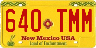 NM license plate 640TMM