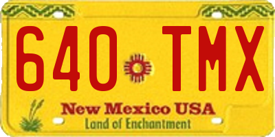 NM license plate 640TMX