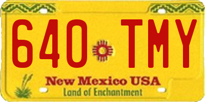 NM license plate 640TMY