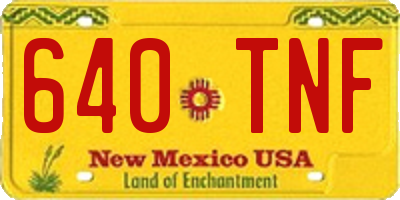 NM license plate 640TNF