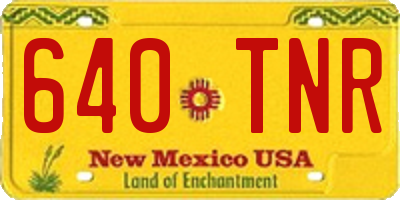 NM license plate 640TNR