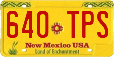NM license plate 640TPS