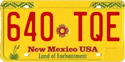 NM license plate 640TQE