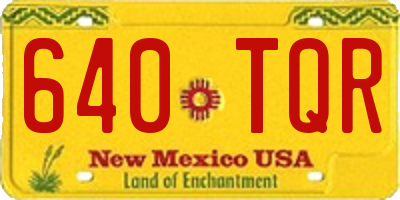 NM license plate 640TQR