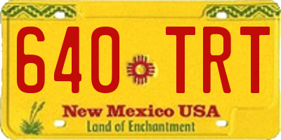 NM license plate 640TRT