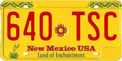 NM license plate 640TSC