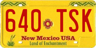 NM license plate 640TSK