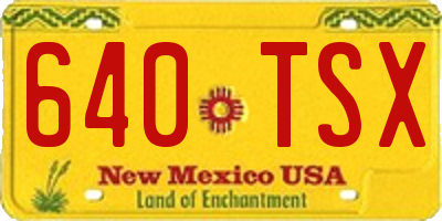 NM license plate 640TSX