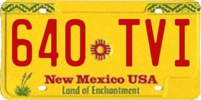 NM license plate 640TVI