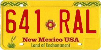 NM license plate 641RAL