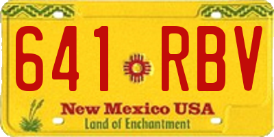 NM license plate 641RBV