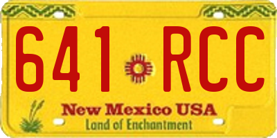 NM license plate 641RCC