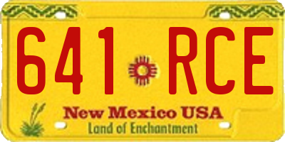 NM license plate 641RCE