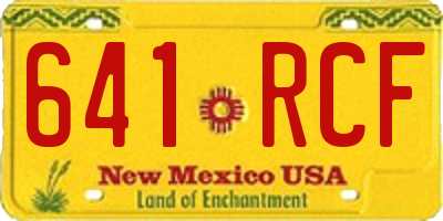 NM license plate 641RCF