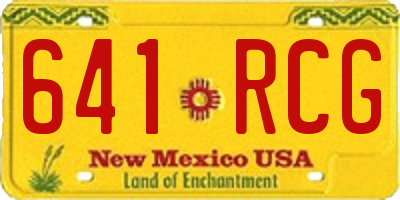 NM license plate 641RCG