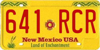 NM license plate 641RCR