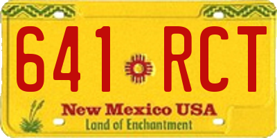 NM license plate 641RCT
