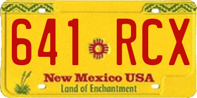 NM license plate 641RCX