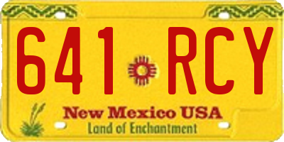 NM license plate 641RCY