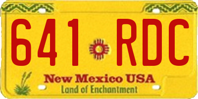 NM license plate 641RDC