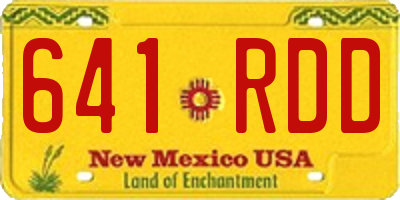 NM license plate 641RDD