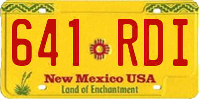 NM license plate 641RDI