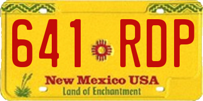 NM license plate 641RDP