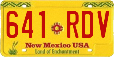 NM license plate 641RDV