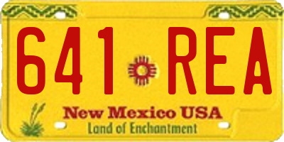 NM license plate 641REA