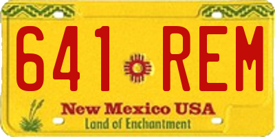 NM license plate 641REM