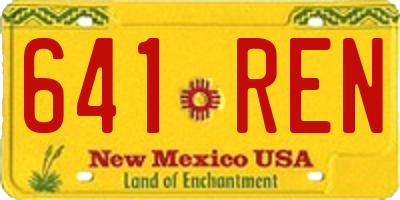 NM license plate 641REN