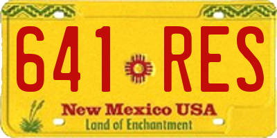 NM license plate 641RES