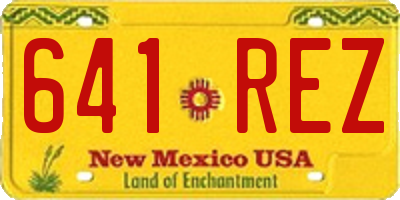NM license plate 641REZ