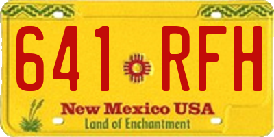 NM license plate 641RFH